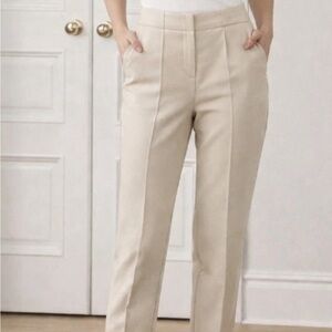 Rachel Zoe Tan Beige Pintuck Pleated Ankle Dress Pants Trousers Sz 2. RHOBH